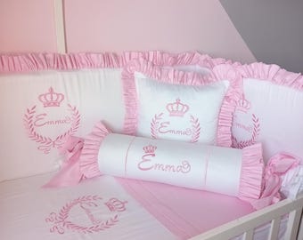 Personalized Baby Duvet Cover Set: 100% Cotton 3-Piece Bedding