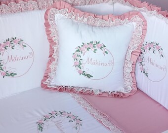 Personalized Baby Duvet Cover Set: 100% Cotton 3-Piece Bedding