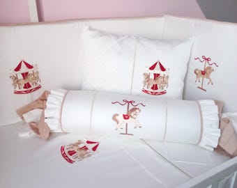 Personalized Baby Duvet Cover Set: 100% Cotton Embroidered Bedding