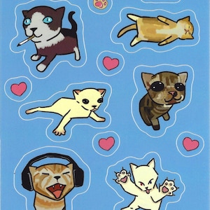 Funny Cat Sticker Sheet