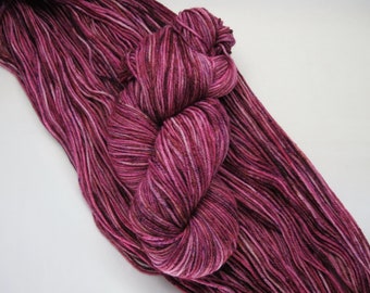 Hand Dyed DK Weight Yarn - Raspberry Ripple - Indie Dyed Yarn | Superwash Merino