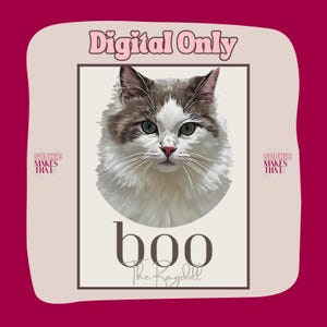 Custom Digital Pet Portrait-Digital File-Unique Bespoke Gift-Personalised Digital Art-Minimalist Style Digital Art-Memorial-Pet Wall Art