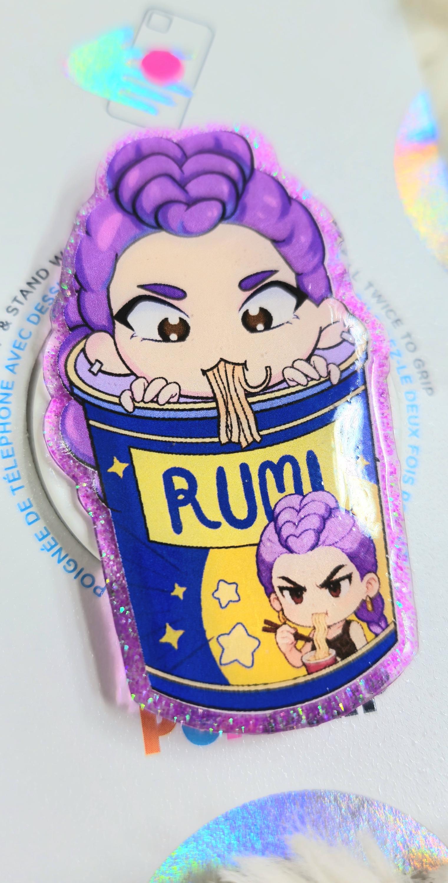 Popsocket Hunters Rumi Popsocket Phone Grip: K-pop Demon Hunters Ramen Cup Design - Etsy