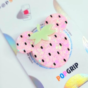 Strawberry Minnie Mouse Summer Inspired Popsocket Phone Grip