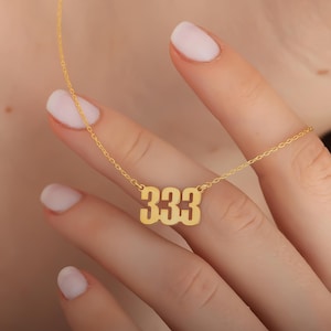 Angel Number Necklace, 444 Angel Numbers, Angel Number Necklace Personalized, Angel Numbers Necklace,Lucky Number Necklace,Angel Number Gift
