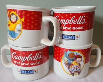 Set of 4 Campbell's Soup Mugs 2002 Winter Olympics