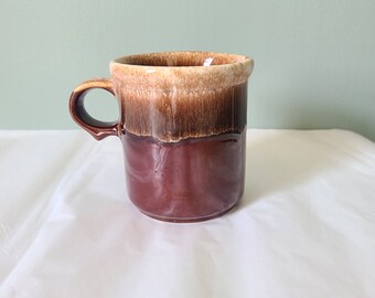 Vintage MC COY Brown Drip Glaze Cup