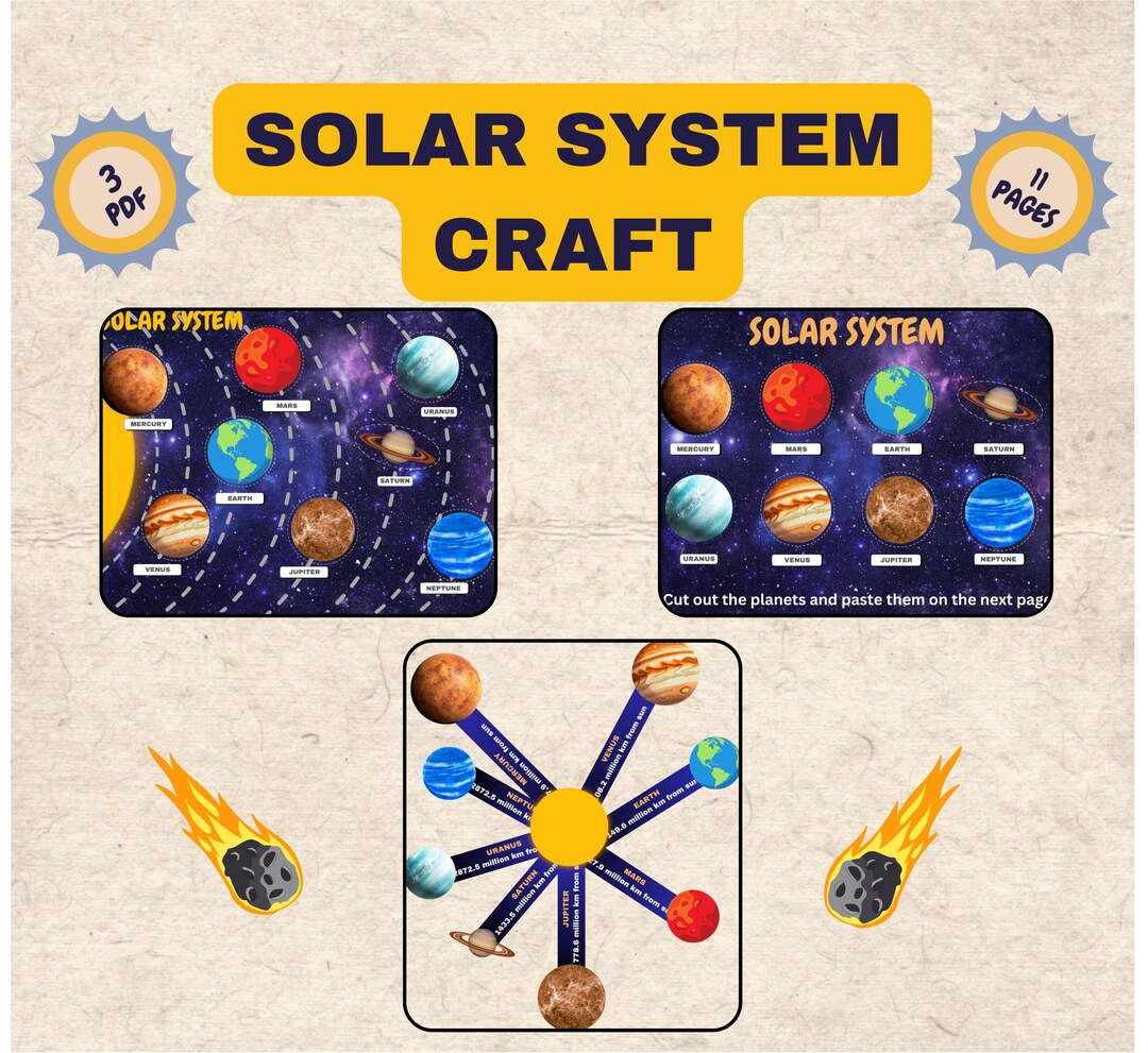 Solar System Model Printable Activity - Space Learning - Homeschool ...