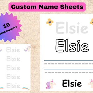 Custom Name Tracing Page - Handwriting Practice Sheet - homeschool printable - Personalized Name Trace - Name Tracing - Can Write My Name