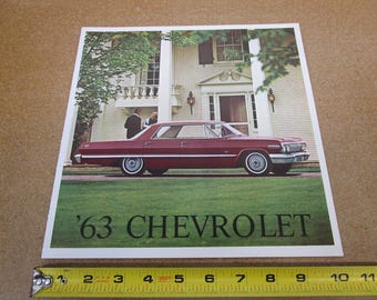 vintage 1963 Chevrolet Impala sales brochure 16 page literature car SS Bel Air