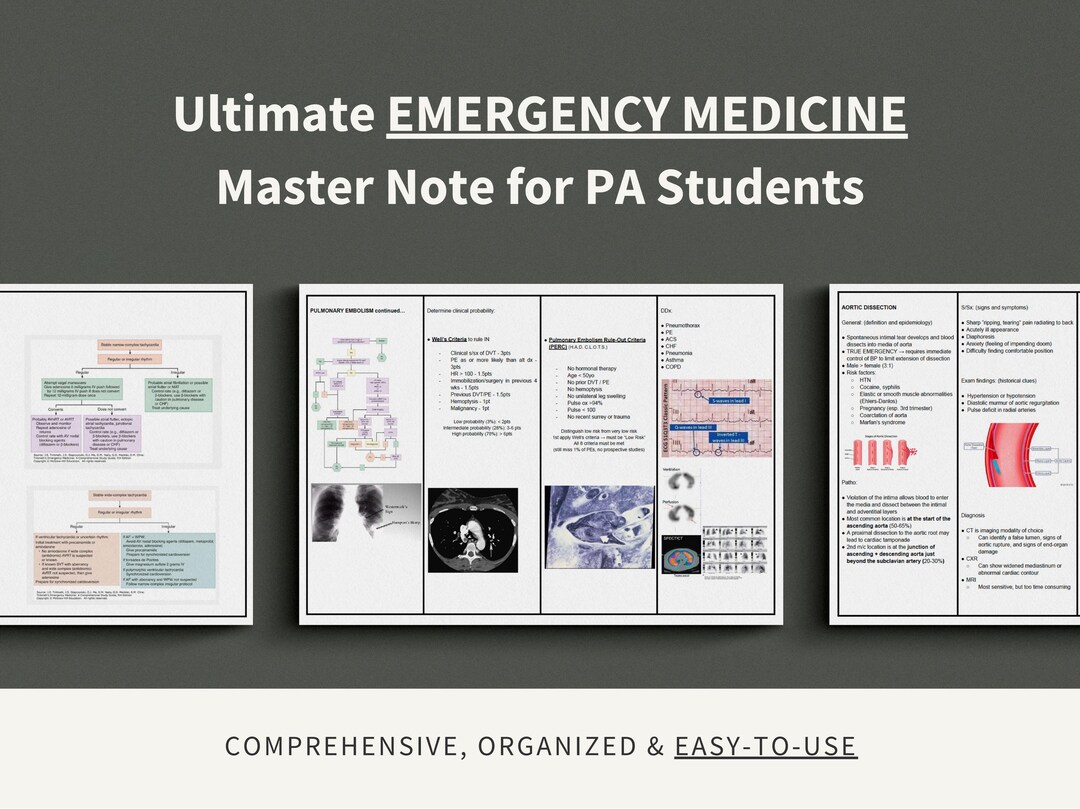 Pance Study Guide Book Emergency Master Note Study Guide, Physician Assistant, Nurse ...