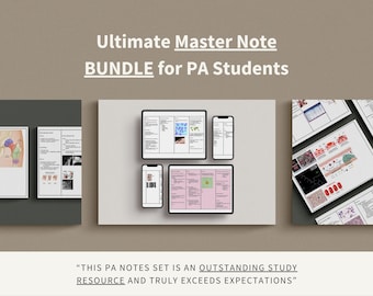 PA Student Master Note Bundle, Cardiology, Pulmonary, Women's Health (PDF)