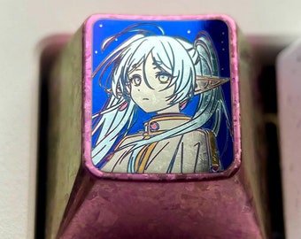 Frieren Ver. C Titanium Artisan Custom Metal Anime Color Cherry Keycaps