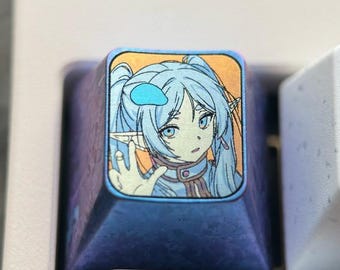 Frieren Ver. E 1U Titan Artisan Custom Metall Anime Farbe Kirsche Tastenkappen