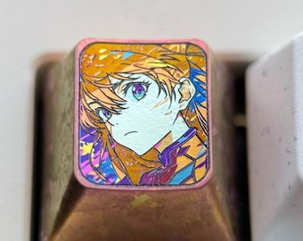Asuka Langley Soryu Ver.C 1U Titan Artisan Benutzerdefinierte Metall Anime Farbe Kirsche Tastenkappen