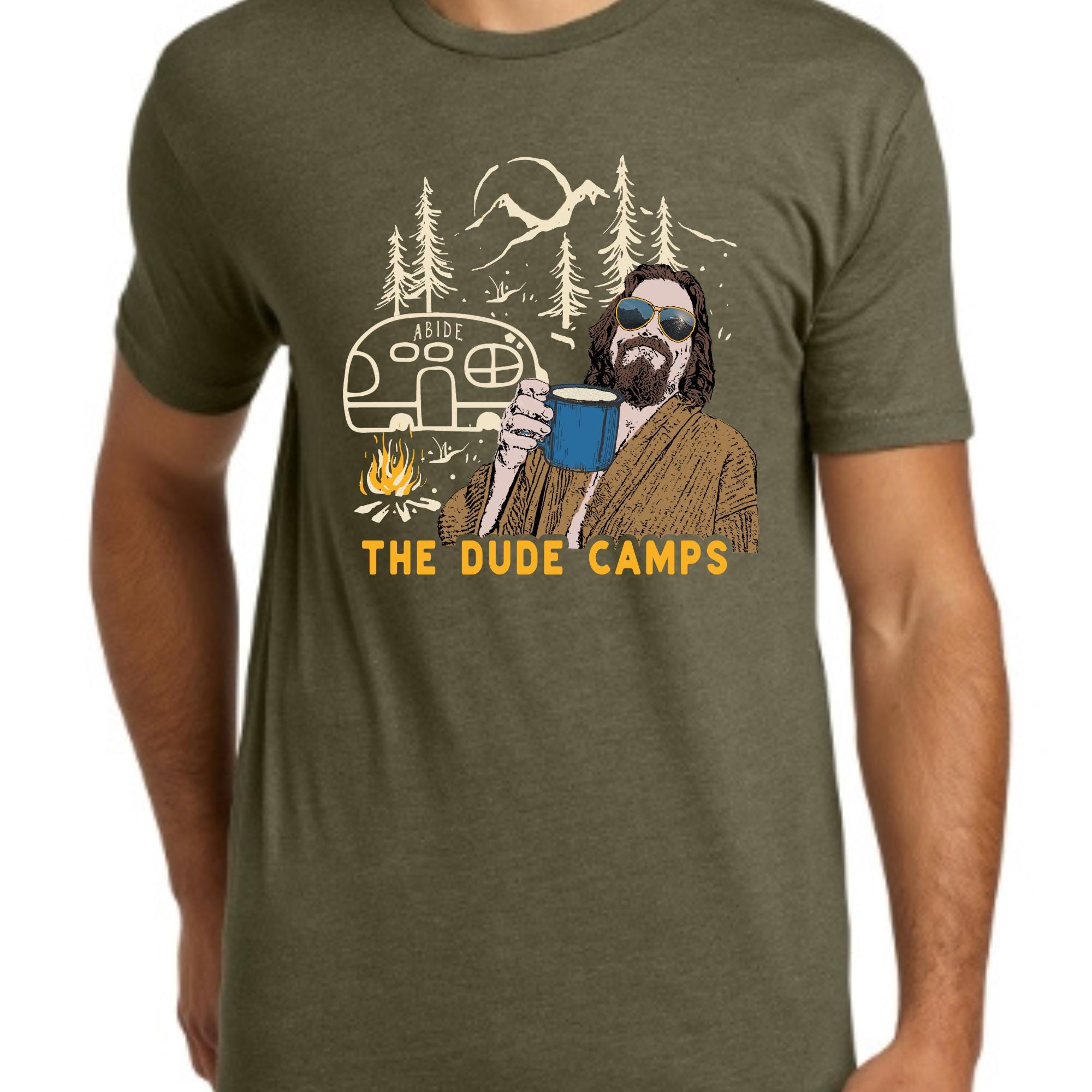 Urban Backwoods The Dude Men's T-Shirt - Premium 100% Semi-Combed Cotton, Classic Fit Graphic Tee