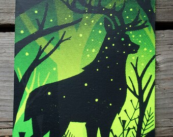 Elk Postcard / Glow in the Dark