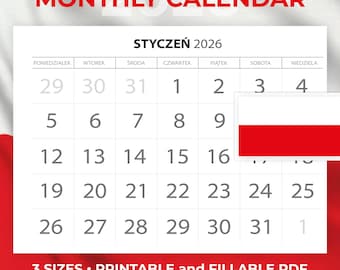 2026 Polski kalender 2026 kalender schaafmachine 2026 Poolse maandkalender 2026 Poolse kalender schaafmachine