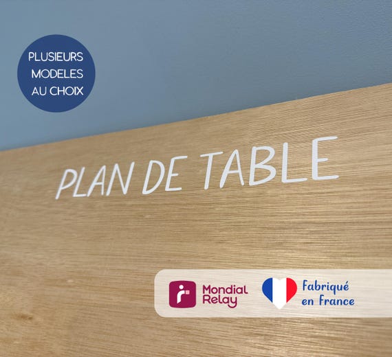 Sticker plan de table mariage, décoration à coller sur panneau des mariés autocollant personnalisé sur bois, miroir