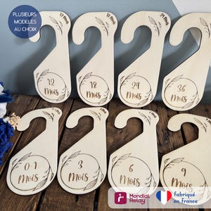Séparateurs de penderie bébé, décoration cintre chambre bébé, organisateur garde-robe vêtements, cadeau baby shower, naissance, pour maman