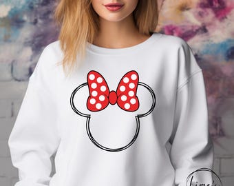 Contorno de cabeza de Mickey y Minnie Mouse SVG: Archivo de corte de triple capa (descarga digital)