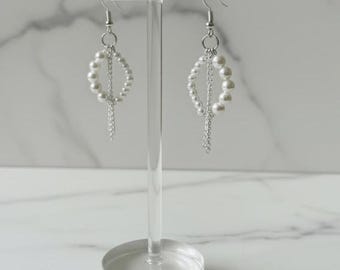 Earrings for Girl Pearl Drop Earrings Modern Chic Jewelry Gift for Her Statement Earrings