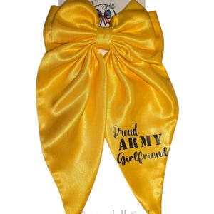Yellow Ribbon Long Tail Hair Bow: Coquette Style