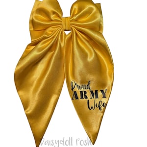 Yellow Ribbon Long Tail Hair Bow: Coquette Style
