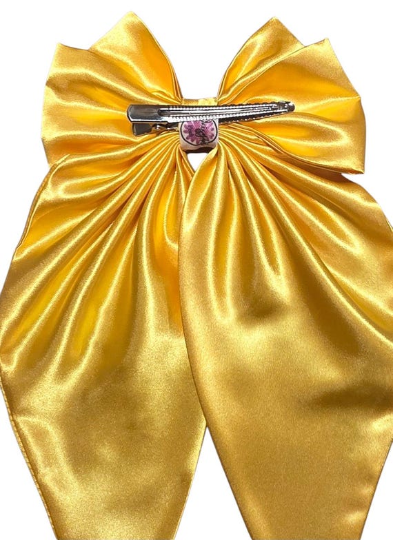 Yellow ribbon bow, Military bow, graduation bow, girlfriend bow