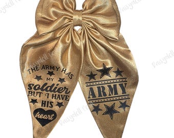 Yellow ribbon bow, Military bow, graduation bow, girlfriend bow