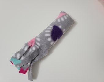 Kitty Kicker Grey with Colorful Hearts Catnip Toy