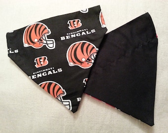 Cincinnati Bengals Over the Collar Slide On Dog Bandana