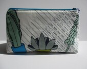 Succulents Makeup Cosmetic Bag Zipper Pouch Heather Givans