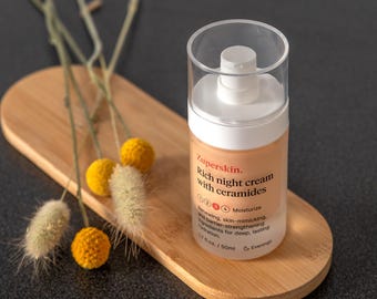 Crema facial para piel seca, humectante para pieles envejecidas, loción para el rostro, crema de noche rica, humectante natural, cuidado de la piel limpia para mayores de 35 años