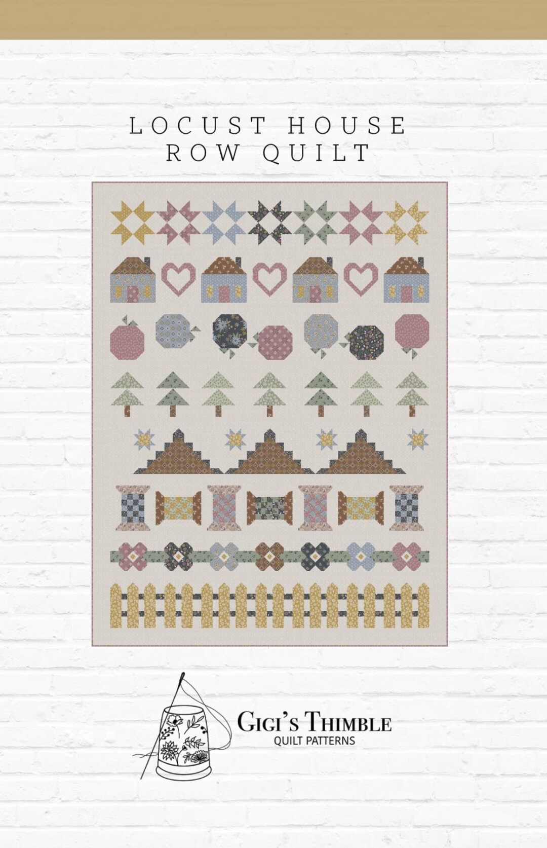 Locust House Row Quilt PAPER Pattern - Etsy