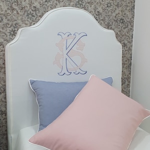 Cabecero moderno, personalizable e independiente, funda extraíble y con cremallera para cama individual, la elección de regalo perfecta, panel con letras monograma