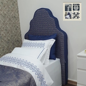 Modern Stylish Custom Headboard,Assembly-Free ,Upholstered Headboard, Bed Wall Panel, Interchangeable,Washable,Housewarming Gift