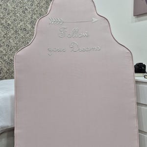 Modern and Custamizable Headboard, Single Removable and Zippered Cover,Headboard with motivational Energy, The Perferct Gift Choice.