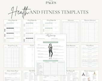 Fitness Planner Printable, Healthy Habits Tracker, Weight Loss Tracker, Weekly Workout Planner, Instant Download PDF A4 A5, Canva Editable