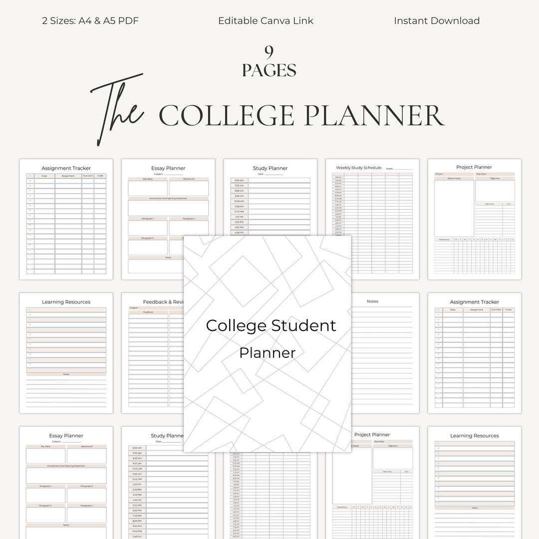 Student Success Planner | Academic Success Journal | Assignment Tracker ...