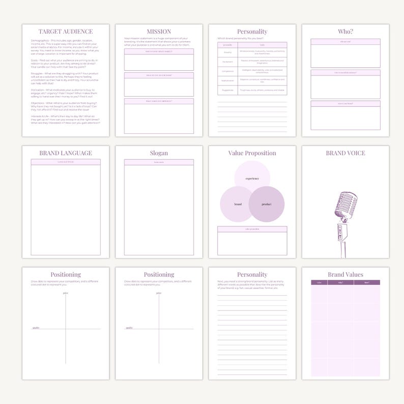 Small Business Planner | Brand Identity Kit | Business Binder | Printable PDF A4 A5 Canva Editable
