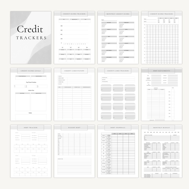 Budget Planner Printable Templates | Money Saving Binder | Personal Finance Tracker | PDF A4 A5 Canva