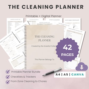 Der Putzplan für geschäftige Haushalte | Checkliste, Hausarbeiten & Stundenplan | A4 A5 Leinwand