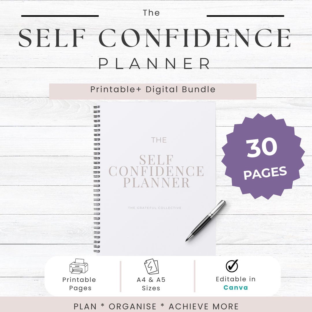 Self Confidence Journal Printable PDF Bundle | Self Development ...