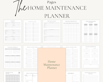 Home Maintenance Binder | Home Management Planner | Home Inventory | Warranty Tracker | Home Organizer