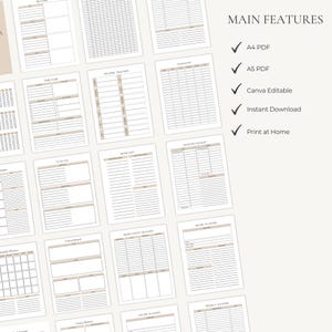 Home Management Binder | Family Command Center | Household Planner | Canva PDF