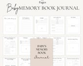 Baby Memory Book | Printable Baby First Year | Milestone Journal | PDF A4 A5 Canva Editable