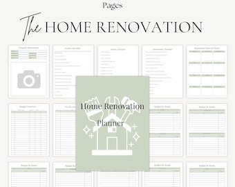 DIY-planner voor woningrenovatie | Budget- en projectorganisator verbouwen | A4 A5-canvas