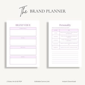 Small Business Planner | Brand Identity Kit | Business Binder | Printable PDF A4 A5 Canva Editable