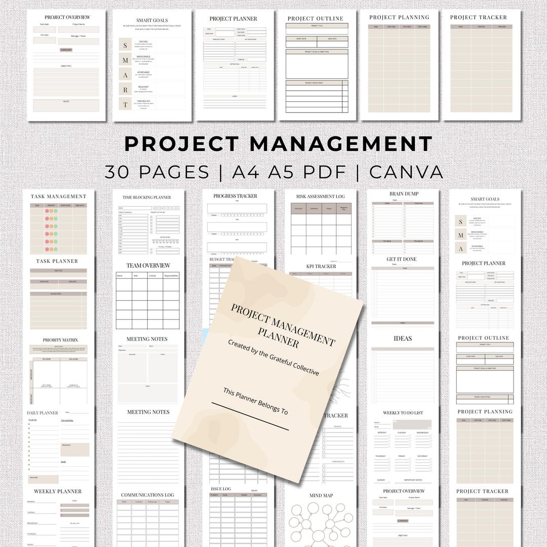 ADHD Project Planner Templates | Visual Task Breakdown & Workflow ...